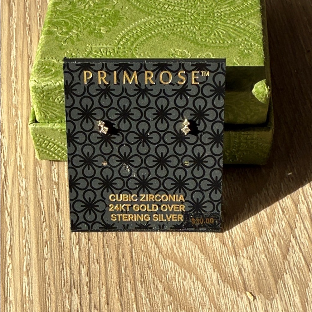 Primrose Gold and Silver Cubic Zirconia Earrings